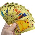 55 Cartas de Pokemon Gold Deck de Ouro Cards Dourada Vmax Gx