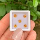 5ø Safira Laranja Brilhante ø4mm 2,12ct