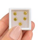 5ø Turmalina Amarela Brilhante ø4mm 1,36ct