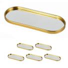 5un Bandeja Decorativa de Vidro espelhado metal dourado oval 5un Bandeja Decorativa de Vidro espelhado metal dourado oval