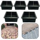 5un Base Plastica Dupla Molde Forminha p Fabricação de Piso de Concreto 20x10x10 Pedra Grande Alta T10