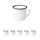 5un caneca esmaltada fazenda branca rústico 300ml
