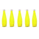 5un GARRAFA DE VIDRO C/ TAMPA INOX ACQUA ÁGUA SUCO AMARELO