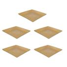 5un Petisqueira prato quadrado 24cm fundo marrom claro 5un Petisqueira prato quadrado 24cm fundo marrom claro