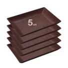 5un Petisqueira travessa Retangular 24cm Marrom Escuro 5un Petisqueira travessa Retangular 24cm Marrom Escuro