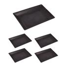 5un Petisqueira travessa Retangular 24cm Preto 5un Petisqueira travessa Retangular 24cm Preto