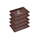 5un Petisqueira travessa Retangular 28cm Marrom Escuro 5un Petisqueira travessa Retangular 28cm Marrom Escuro