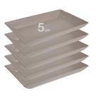 5un Petisqueira travessa Retangular servir 32cm Cinza Petra