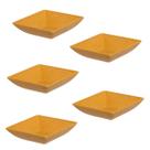 5un prato mini petisqueira quadrado aperitivos marrom claro