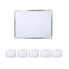 5un Quadro branco lousa escolar empresa 30x20 c/ moldura