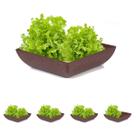 5un Saladeira Quadrada 2,9 Lt Travessa Petisqueira Marrom Es