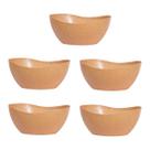 5un Tigela saladeira bowl oval 1,9lt servir marrom claro 5un Tigela saladeira bowl oval 1,9lt servir marrom claro