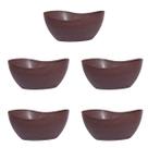 5un Tigela saladeira bowl oval servir 1,9lt marrom escuro 5un Tigela saladeira bowl oval servir 1,9lt marrom escuro