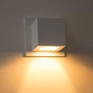 5x Arandela Box Cubo Pequena 1 Fachos BRANCO + Led G9 5w 3000k St1319