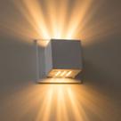 5x Arandela Box Cubo Pequena 6 Fachos MARROM + Led G9 5w 3000k St1317
