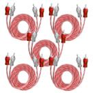 5x Cabo RCA Injetado 1M Plug em Metal Espessura 4mm Tech One