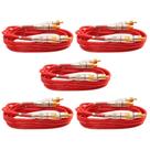 5x Cabo RCA Som Automotivo Prime Plug Metal Banhado a Ouro Vermelho Diâmetro 1m Svart Tech One 5x Cabo RCA Som Automotivo Prime Plug Metal Banhado a Ouro Vermelho Diâmetro 1m Svart Tech One