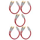 5x Cabo Y Prime Metal 5mm 2 Machos 1 Femea Vermelho RCA