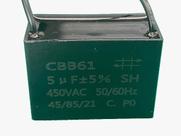 5x Capacitor Partida 5uf/450v Fio 42x22x39mm Cbb61