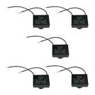 5x Capacitor Partida 8uf - 250v P/ Ventilador - Quadrado