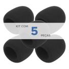 5x Espuma Externa Anti Puff P/ Microfones Com Fio E Sem Fio