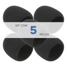 5x Espuma Externa Anti Puff P/ Microfones Modelo Pequeno