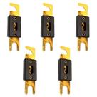 5x Fusíveis Cartucho Tipo Faca Modelo Anl Ouro Banhado Energia Solar Fuzivel Lâmina Grande Technoise