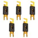 5x Fusíveis Cartucho Tipo Faca Modelo Anl Ouro Banhado Energia Solar Fuzivel Lâmina Grande Technoise