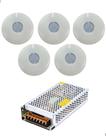 5x hiper led 16w abs azul iluminacao piscina com fonte 10a 5x hiper led 16w abs azul iluminacao piscina com fonte 10a
