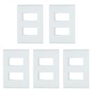 5x Placa Espelho 4x2 2 Módulos Liz Tramontina Brco 57106/206