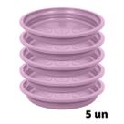 5X Prato para Vaso Aquarela (1,5) Rosa NUTRIPLAN