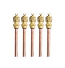 5x Válvulas Serviço Schrader 1/4 50mm Cobre Refrigeração