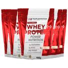 5x whey protein power nutrition refil 900g coco hf suplementos