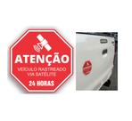 6 Adesivos Rastreado Via Satélite 9x9cm Á Prova De Àgua