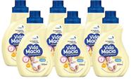 6 Amaciante Diluido Vida Macia Glicerina e Camomlla 500ml