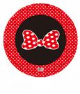 6 Balões Metalizados Laço da Minnie 22cm (balão+vareta)