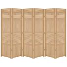 6 Biombo Folhas Madeira Divisor Mdf Horizontal Vertical Ripado Divisória De Ambiente Painel Sanfonado