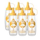 6 Bisnaga De Molho Frasco 350ml Decorada Flexível 6 Bisnaga De Molho Frasco 350ml Decorada Flexível
