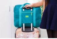 6 Bolsa/ Sacola Dobrável De Viagem Travel Bag Prende Na Mala