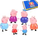 6 Bonecos PEPPA PIG Desenho TV Peppa e família Melhor Brinquedo Presente