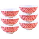 6 Bowl Tigela em Melamina Estampada Sobremesa Cozinha 500ml