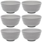 6 Bowls Cumbucas de Melamina 350ml Lyor Yakisoba Cereal Tóquio Granilite Cinza