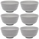 6 Bowls Cumbucas de Melamina 350ml Lyor Yakisoba Cereal Tóquio Granilite Cinza