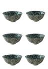 6 Bowls Cumbucas Tigelas porcelana Estampada 500ml