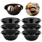 6 Bowls Preto Vidro 280ml Sobremesa Mesa Sofisticada