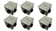 6 Caixa De Passagem Com Tampa Inox Sodramar