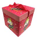 6 Caixa Para Presente Infantil Dobrável Papel Sortido 15cm