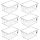 6 Caixas Organizadoras 15L Plástico Empilháveis com Tampa My