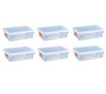 6 Caixas Plásticas Com Tampa Organizadora Multi Uso 5 Litros