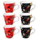 6 Caneca Xicara Personalizado Minnie e Mickey Disney de Porcelana 110 ml
